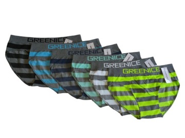 GREENICE slipy bezszwowe majtki męskie kolorowe PASKI XL/XXL