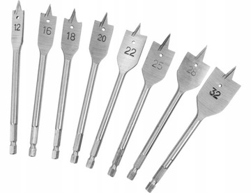 СВЕРЛА ПО ДЕРЕВУ С ПЛОСКИМ ПОЛОЖЕНИЕМ 12-32 НАБОР СВЕРЛ С ШЕСТИГРАННЫМ ПОЛОЖЕНИЕМ