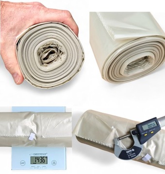 GRUBY TRANSPARENTNY RĘKAW FOLIOWY NA STYROPIAN TROCINY GRANULAT 120cm/15MB