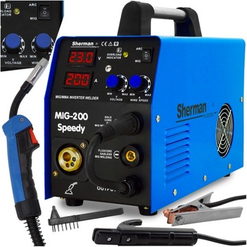 SPAWARKA MIGOMAT SHERMAN 200 MIG MAG MMA FLUX IGBT