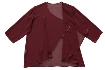 elegancki KOMPLET top narzutka bordo 2XL 50 PROMO