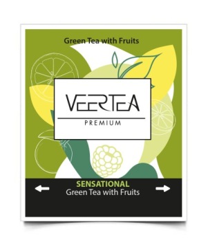 Чайный сервиз Veertea черный фруктовый 90 шт BIG MIX