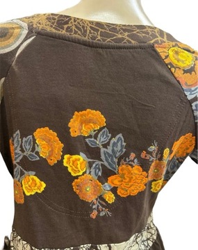 DESIGUAL bluzka tunika kwiaty ornamenty bawełna L