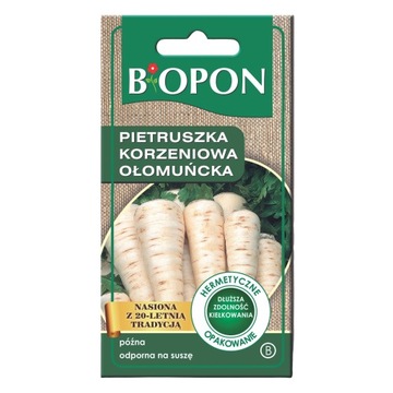 BIOPON NASIONA PIETRUSZKA KORZENIOWA OŁOMUŃCKA PÓŹNA ODPORNA NA SUSZĘ 3G