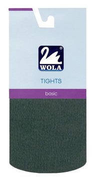 WOLA RAJSTOPY GŁADKIE BAWEŁNA 140/146 GREEN V84