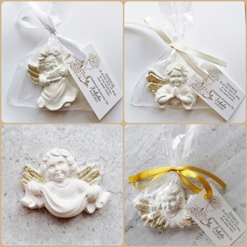 Гипсовые ангелочки-благодарницы для гостей Первого Причастия