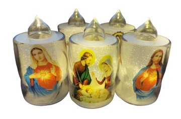 Wkład LED Jezus wkład LED Maryja wkład LED rodzina święta świeca led Jezus