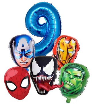 BALON 9 DZIEWIĘĆ LAT URODZINY BALONY AVENGERS HULK