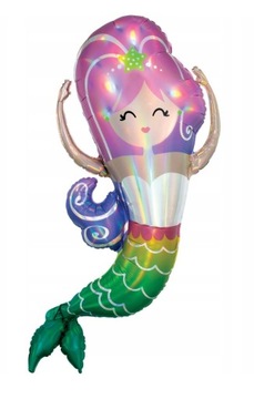 BALON FOLIOWY HOLOGRAM SYRENKA SYRENA 81x104CM