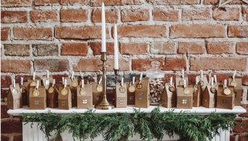 Адвент-календарь «Домики из крафт-бумаги», 24 штуки