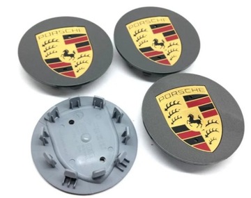 Porsche 76 mm Dekle Dekielki Grafit komplet