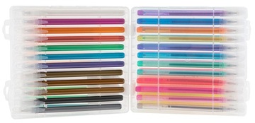 ГЕЛЕВЫЕ РУЧКИ С ЦВЕТНЫМИ БЛЕСКАМИ НАБОР РУЧОК 48 ШТ.