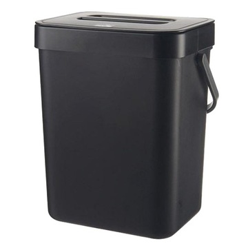 Wiszący kosz na śmieci Mały kuchenny pojemnik na odpady Szafka Mini Czarny 3L Średni
