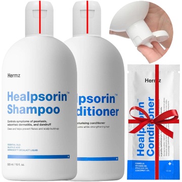 ZESTAW Hermz Healpsorin Szampon Odżywka Łuszczyca