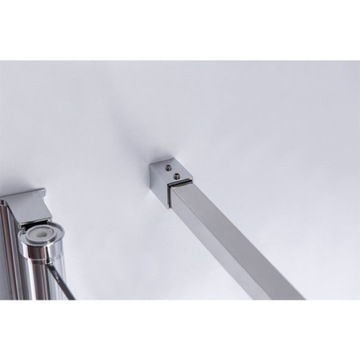 KABINA PRYSZNICOWA KWADRATOWA Z BRODZIKIEM KZ1190B/RIKO CHROM/CZARNY 90x90