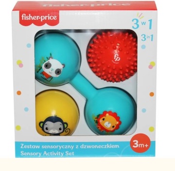 Fisher Price Zestaw Sensoryczny z Dzwoneczkiem 3w1