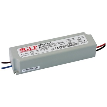 Zasilacz wodoszczelny do oświetlenia LED GLP GPV-75-12 Hermetyczny