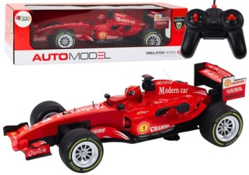 Rc závodní auto na dálkové ovládání 1:12 Červená Světla Zvuky Lean Toys