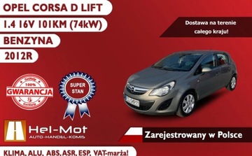 Opel Corsa D Hatchback 5d Facelifting 1.4 Twinport ECOTEC 100KM 2012 Opel Corsa LIFT 2012R, 1.4 101KM, Klima, Alu, Zarejestrowana w Polsce, VAT, zdjęcie 2
