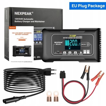 Ładowarka samochodowa 20A 12V-24V Inteligentna ładowarka