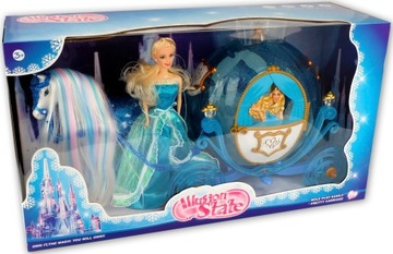 БОЛЬШАЯ КАРЕТА ПРОГУЛЯЮЩАЯ ЛОШАДЬ + ЗВУК СВЕТА ДЛЯ КУКЛЫ