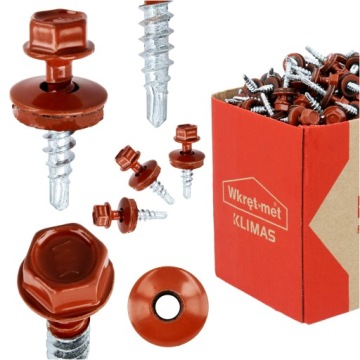 Śruby Blachodachówki Podkładką Kolorowe Metalowe