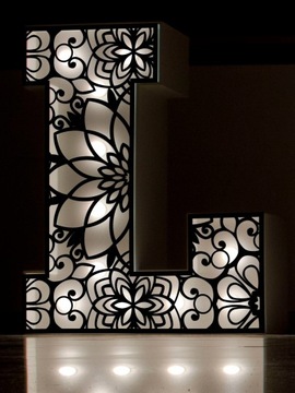 Ажурные буквы-накладки LOVE, 120 см, узор НАРОДНЫЙ