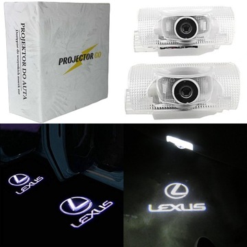 LEXUS 2X LOGO LED PROJEKTOR DO AUTA ŚWIATŁO POWITALNE HOLOGRAM HD