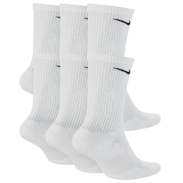 Nike skarpety białe wysokie 6 par Cotton Cushioned Dri-Fit SX6897-100 39-42