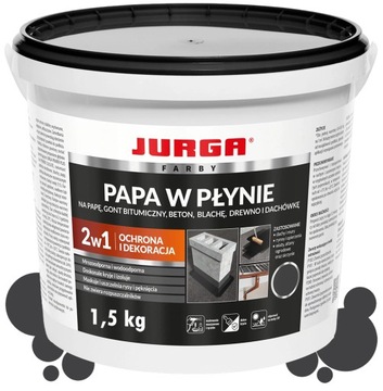 Papa w płynie Jurga 1,5 kg ANTRACYT + pędzel (opakowanie zastępcze)