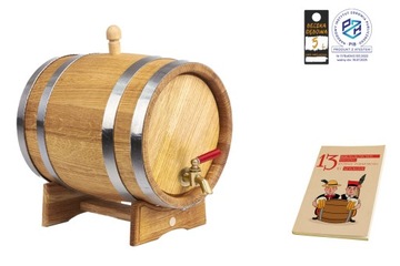 ANTAŁEK Dębowa beczka 5L na whisky bimber wino nalewki (z Atestem PZH)
