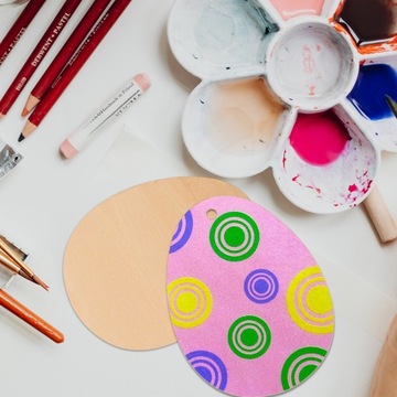 10 шт. ДЕКОРАТИВНАЯ ДЕРЕВЯННАЯ ЩЕПКА 100 ММ С ОТВЕРСТИЕМ В ФОРМЕ ЯЙЦА