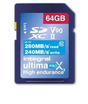 INTEGRAL UltimaPro X2 SDXC 280/240 UHS-II V90 64 ГБ