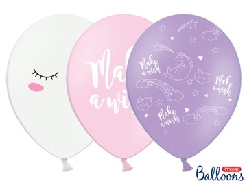 Balon Strong 30cm Jednorożec Mix 6 Sztuk