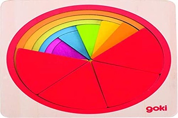 GOKI 57737 Puzzle Circle, Multicoloured,11.8 X 11.8 X 2 Cm