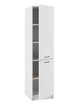 Regał łazienkowy szafka wysoka słupek do łazienki biały mat 50x195 cm