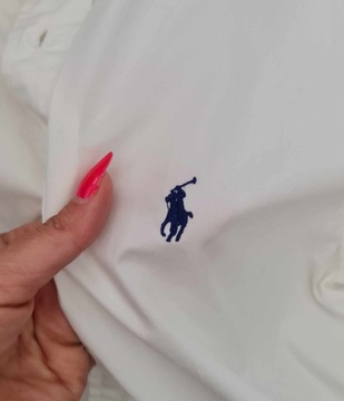 Polo by Ralph Lauren Custom Fit S stretch biała koszula 100% bawełna