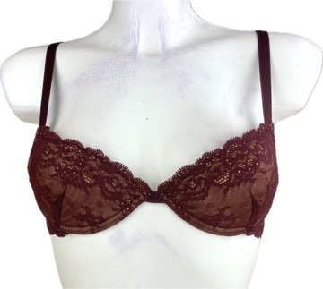 INTIMISSIMI BELLISSIMA biustonosz usztywniany koronkowy śliwkowy 75B
