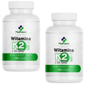WITAMINA K2 MK-7 100mcg 2x120tab naturalna z NATTO