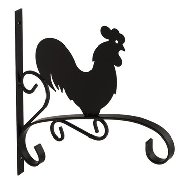 Uchwyt wieszak na doniczkę KOGUT czarny Design UK4