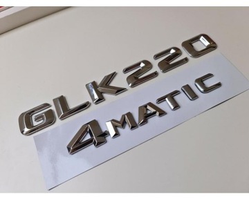 GLK220 4MATIC STŘÍBRNÁ CHROM PÍSMENO Z ČÍSLO  ZADNÍM