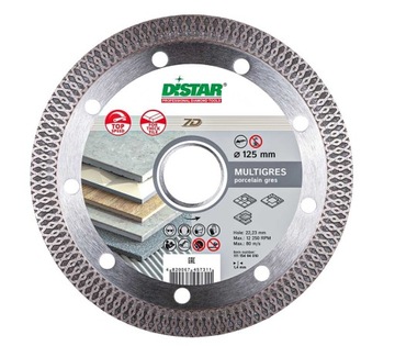 TARCZA DIAMENTOWA DO CIĘCIA PORCELANY I GRESU DISTAR MULTIGRES 125 mm