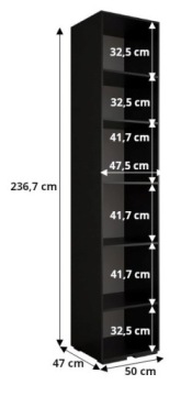 INOVA 1 0,5SZ шкаф с полками