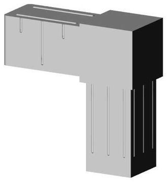 Łącznik plastikowy profil alu 40x40x2 , 2D2V40X2