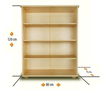 ПОЛКА СОСНОВАЯ 80х35х120 ПРОИЗВОДИТЕЛЬ 18 ЦВЕТОВ