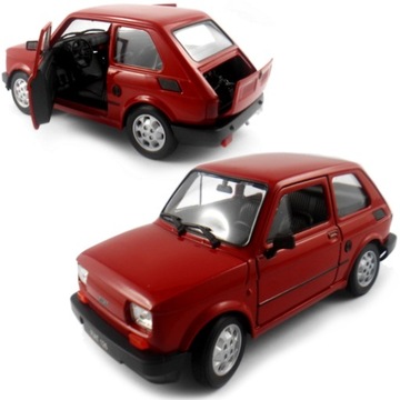 FIAT 126P MALUCH MODEL METAL WELLY 1:21BORDOWY