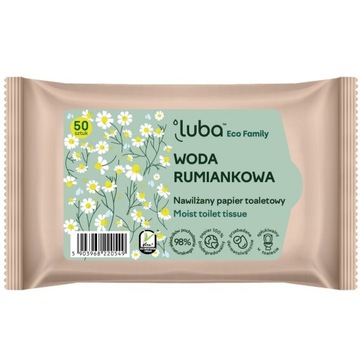 Nawilżany Papier Toaletowy Woda Rumiankowa 50 sztuk Luba Papier Toaletowy