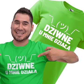 Koszulka Programista Prezent Dziwne u mnie działa XL