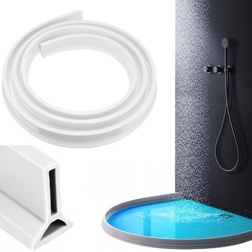 ДУШЕВОЙ ПОРОГ водный барьер 50х30мм водный барьер 200см - 2м БЕЛЫЙ