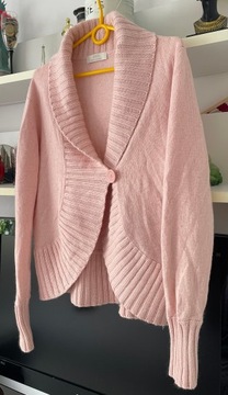33 Różowy słodki sweterek uroczy gruby uroczy XL Marks spencer kaszmirowy